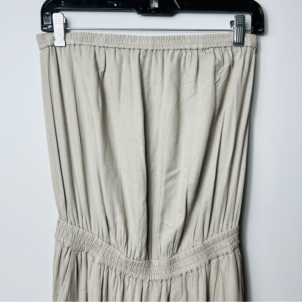 Sunday Best By Aritzia Tabata Tan Strapless Jumpsuit  women Size S - Picture 7 of 14